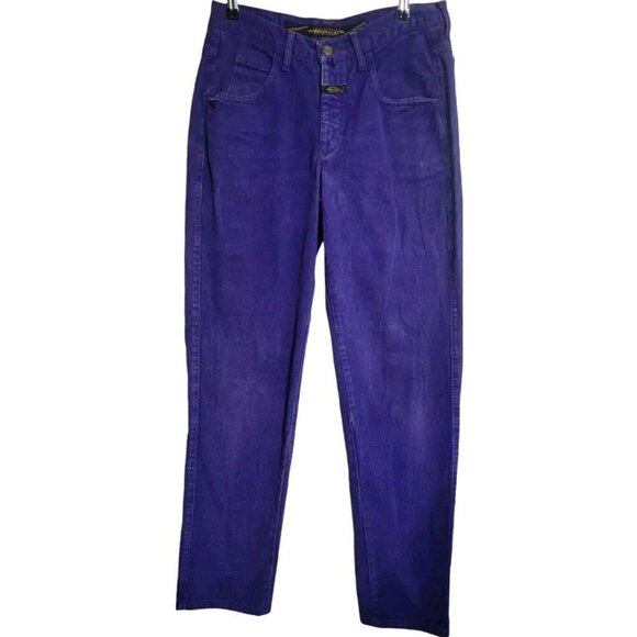 Vintage Marithe Francois Girbaud Jean Mens 28 Purple Y2K Baggy Hot Boy Plum USA - Picture 2 of 12